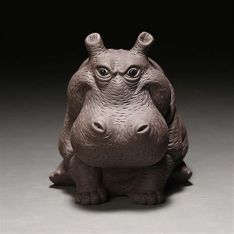 Miniature Hippo Figurine Hippo Statue For Living Room Bedroom Decorati