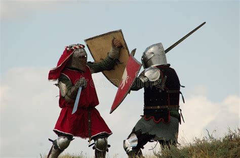 Medieval European Knights Fighting Stock Photo Image Of Aggression