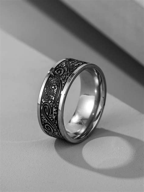 Fashionable And Popular Men Vintage Titanium Steel Ring Stainless Steel