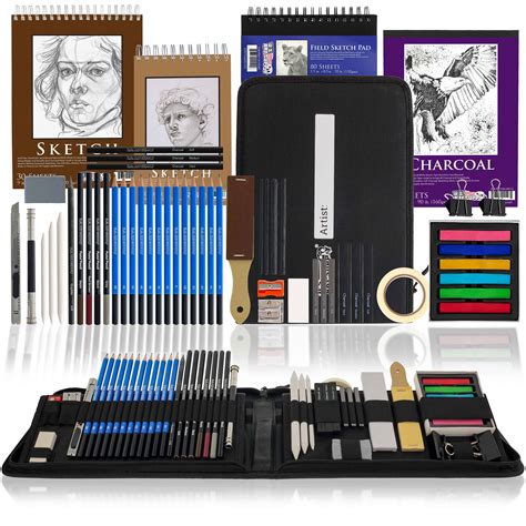 U S Art Supply Piece Drawing Sketching Art Set With Sketch Pads