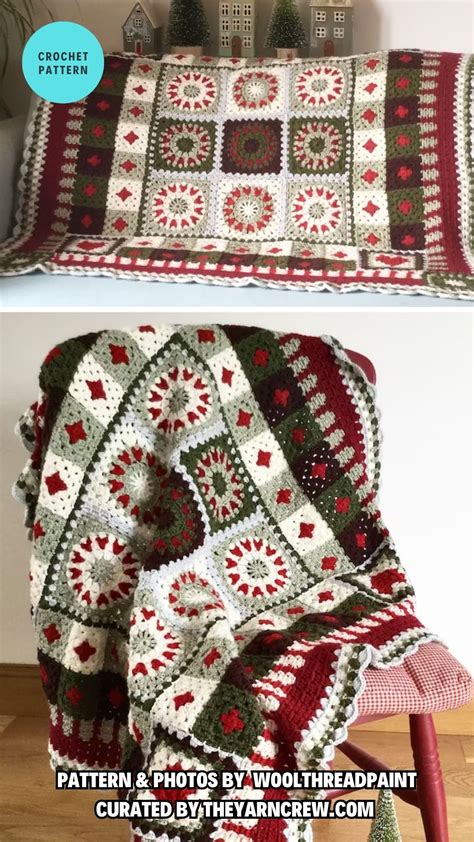 Crochet Christmas Blankets Patterns For The Holiday Season The