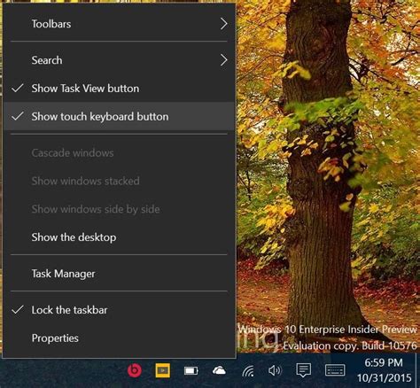 How To Hide Or Show Touch Keyboard Button On Taskbar In Windows