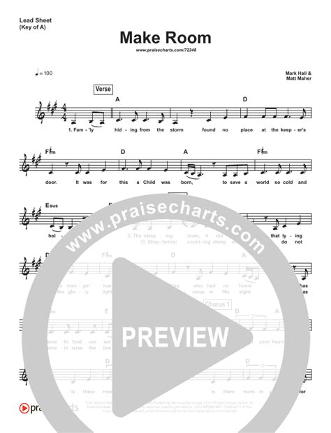 Make Room Simplified Lead Sheet Casting Crowns Matt Maher