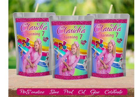 Printable Personalized Jojo Siwa Capri Sun Labels Mad Prints Llc