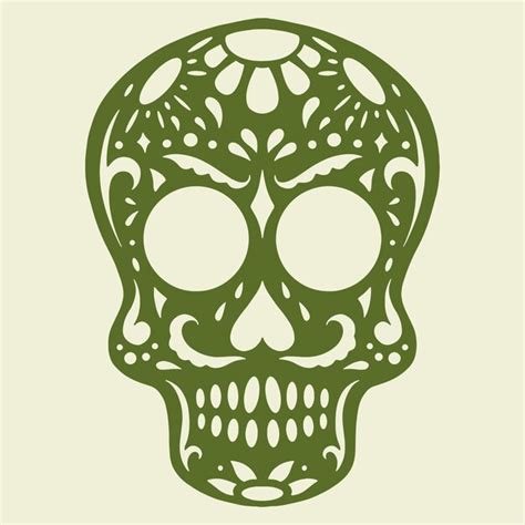 Premium Vector | Mexican skull candy illustration silhouette