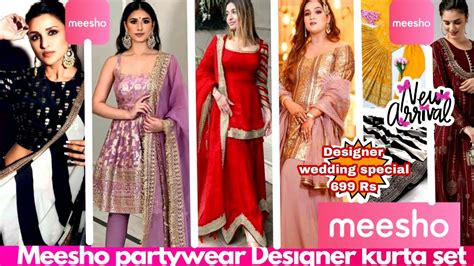 😍👗meesho Haulmeesho Party Wear Kurta Setsequence Gowndesigner Sareeshararawedding