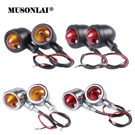 Kugel Motorrad Blinker Licht Anzeige Bernstein Blinker Retro Lampe für