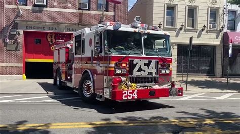 BRAND NEW 2022 FDNY ENGINE 254 RESPONDING FROM QUARTERS ON AVENUE U