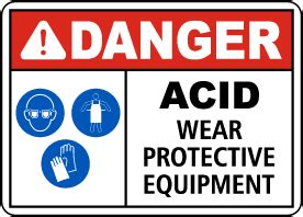 Acid Ppe Signs Get Off Now