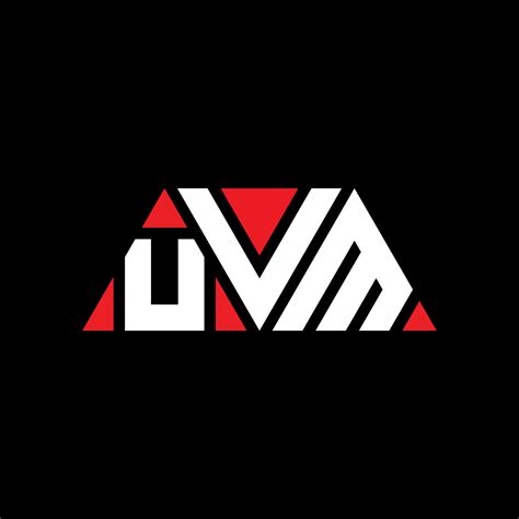 UVM triangle letter logo design with triangle shape. UVM triangle logo ...