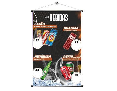 Banner Bebidas Tabela de Preço KRadesivos