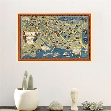 Old Map of Salem Map of Massachusetts Vintage Map - Etsy