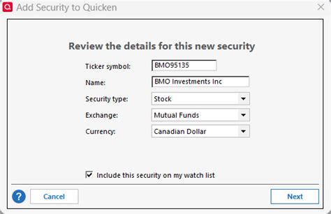 Issue With Updating Mutual Fund Historical Prices Quicken