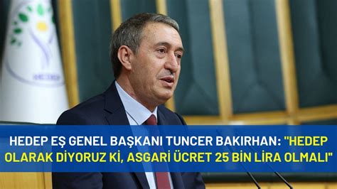 HEDEP Eş Genel Başkanı Tuncer Bakırhan HEDEP olarak diyoruz ki