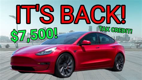 Breaking The Ev Tax Credit Is Back Biggest Update Yet Youtube