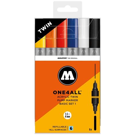 One All Marker Set Acrylic Twin Mm Pcs Basic Set Graffiti Shop