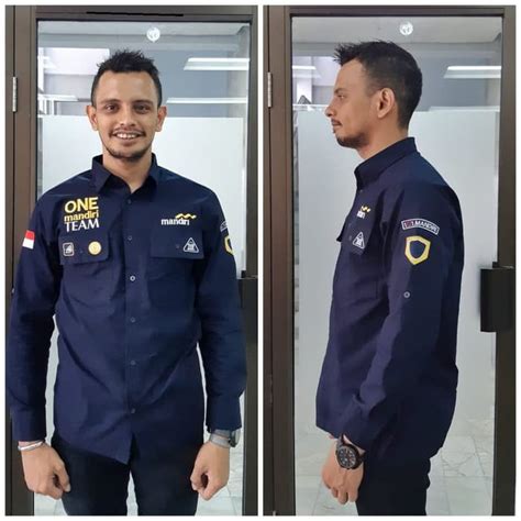 Kemeja Mandiri Pdl Mandiri Baju Seragam Bank One Mandiri Team Biru Navy