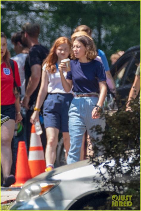 Millie Bobby Brown Films With Sadie Sink On Stanger Things Set