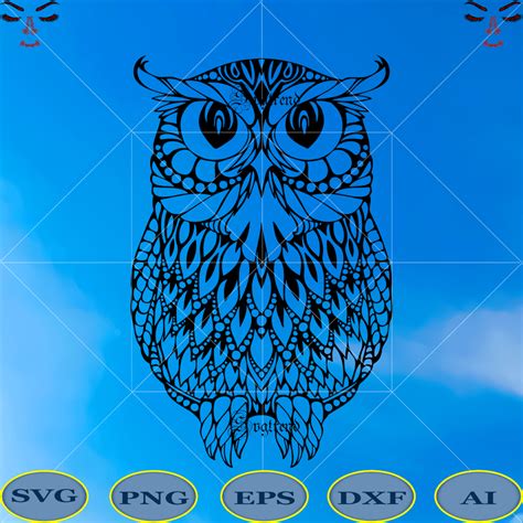 Mandala Owl Svg