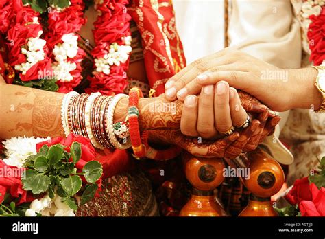 Indian Gujarati Wedding Hastmelap Ritual Hi Res Stock Photography And