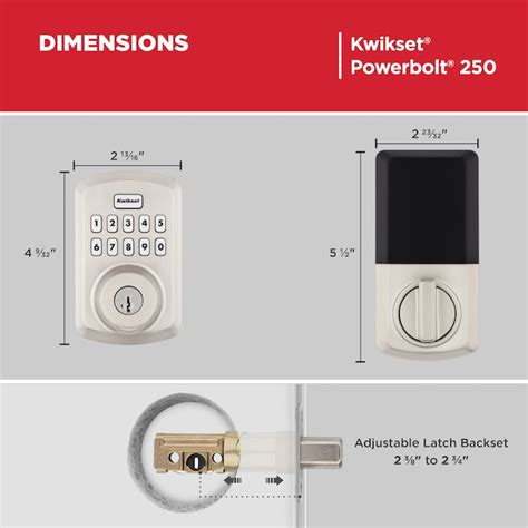 Kwikset Powerbolt 250 Satin Nickel Electronic Deadbolt Smartkey With Keypad 992500 002 At