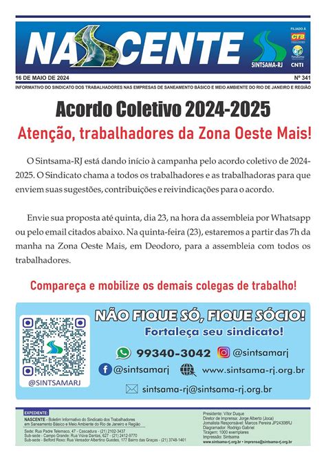 Acordo Coletivo 2024 2025 Zona Oeste Mais