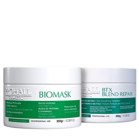 Kit Btx Orgânico Blend Repair Máscara Biomask 2x300g Prohall Únika