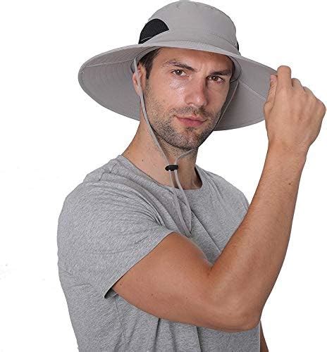 Herren Sonnenhüte LSF 50 Sommer breite Krempe Boonie Cap mit