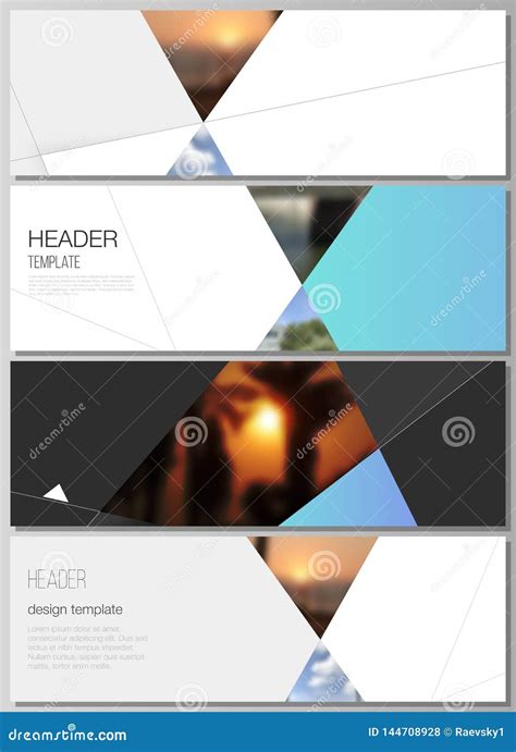 The Minimalistic Vector Illustration Of The Editable Layout Of Headers