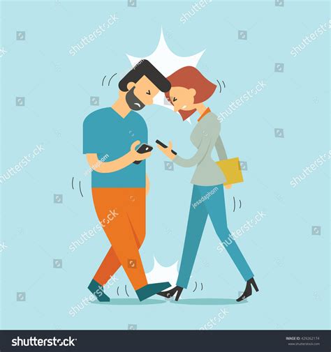 Walking Smart Phone Accident Images Stock Photos Vectors