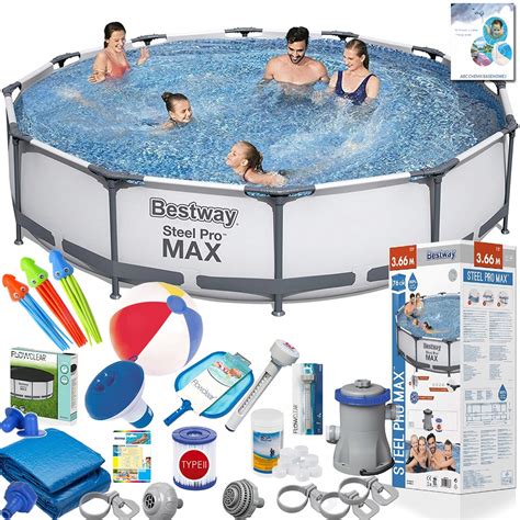 BASEN OGRODOWY STELAŻOWY Bestway ZESTAW MAX 22w1 6942138973112 Cena