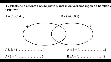 Verzamelingenleer Unie Doorsnede Verschil O Et Youtube