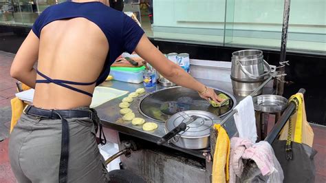 The Most Popular Hard Working Pancake Roti Lady In Bangkok Thailand