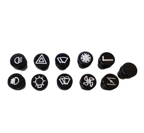 Botão Billet Black Painel Hot Rods Pick Ups Performance V8