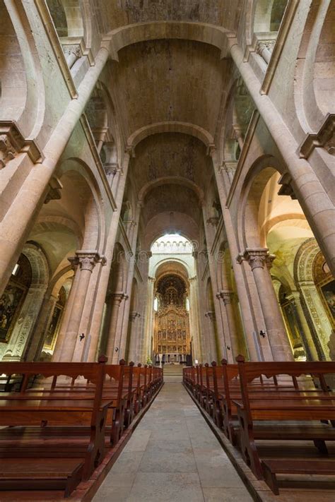 Old Cathedral Se Velha in Coimbra, PortugalÂ Editorial Photography ...