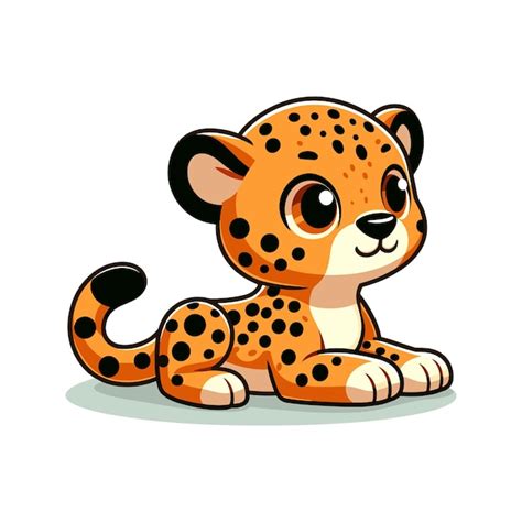 Premium Vector Cute Leopard Cartoon Vector On White Background