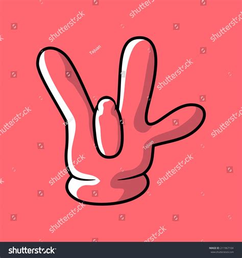 Hand Sign Love Vector Illustration Stock Vector Royalty Free