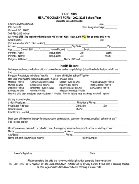 Fillable Online First Kids Preschool Application Form 2023 2024 Fax