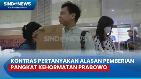 Sambangi Setneg Kontras Pertanyakan Alasan Pemberian Pangkat