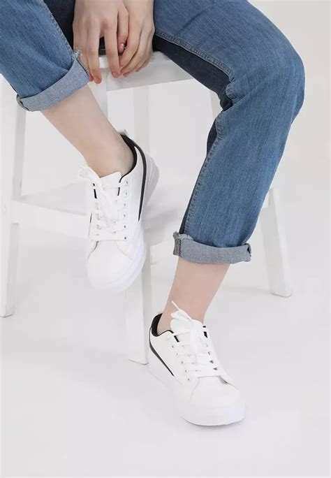 Jual Berrybenka Label Sofia Sienna Low Ankle Sneaker White Original