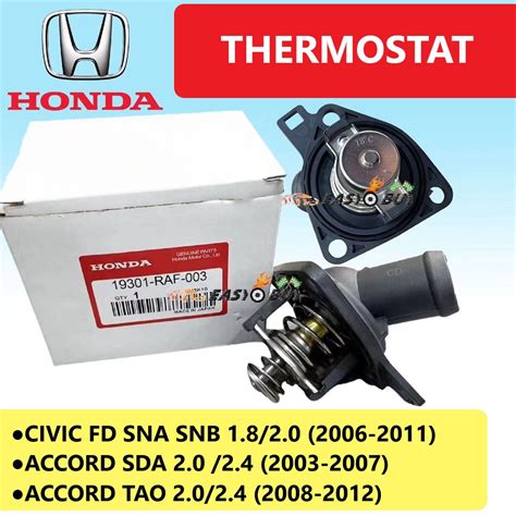 Original Honda Coolant Thermostat With Housing Honda Accord Sda Tao