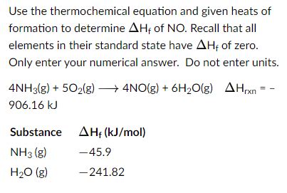 Solved Use The Thermochemical Equation And Given Heats Of Chegg