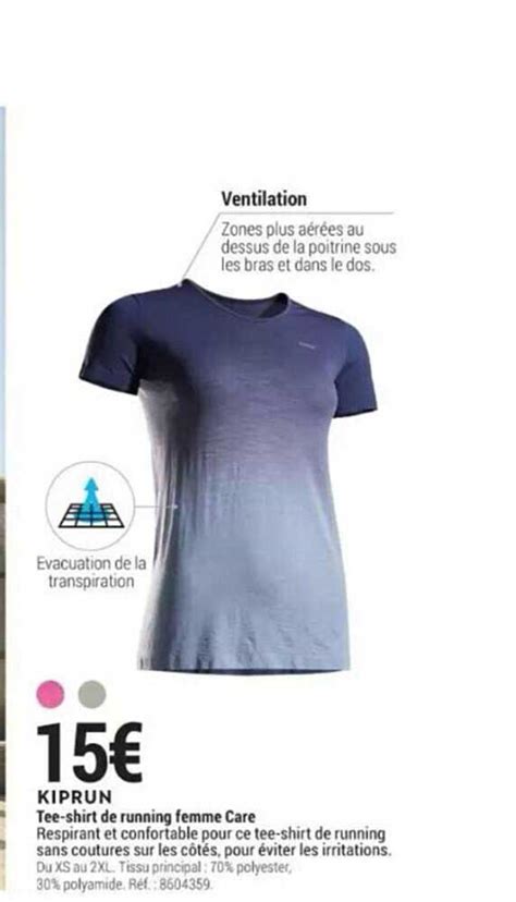 Promo Tee Shirt De Running Femme Care Kiprun Chez Decathlon Icatalogue Fr