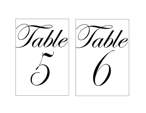 Printable Table Numbers To X Size By Merrilydesigns On Etsy