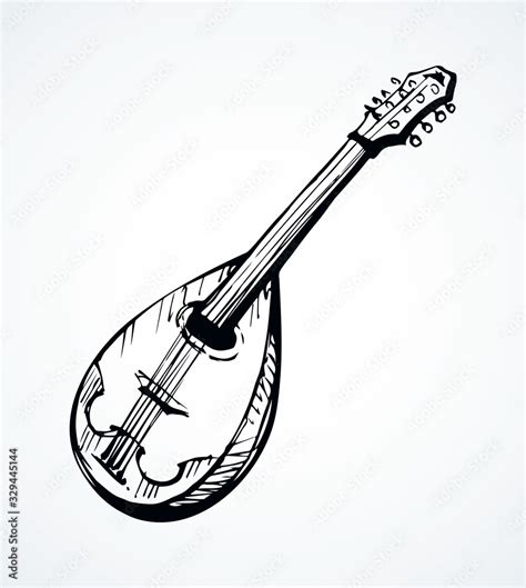 Mandolin Vector Drawing Icon Sign Stock Vector Adobe Stock