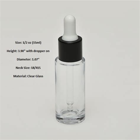 Bulkperfumebottles Oz Ml Deluxe Cylinder Bottle Clear Glass