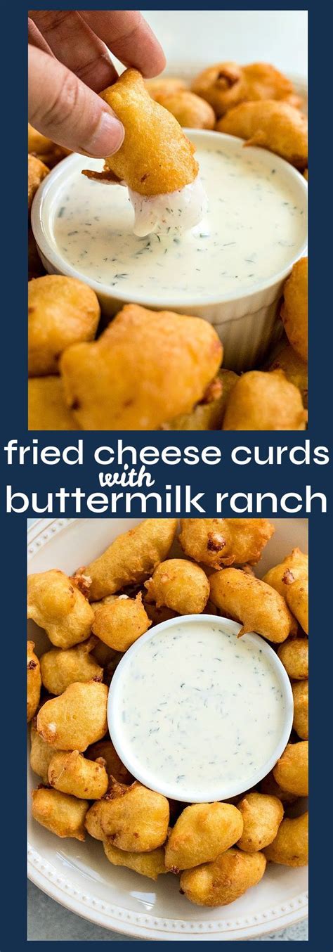 Fried Cheese Curds With Buttermilk Ranch Recipe Easy Appetizer