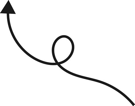 Hand Drawn Curved Arrow Shape Arrow Line 21999010 Png