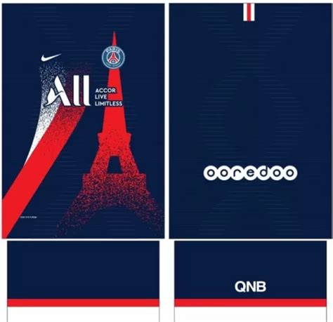 Arte Vetor Camisa Paris Saint Germain PSG Modelo 04 Arte Vetor Camisa