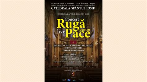 ARCB 2 aprilie Rugă pentru pace concert la Catedrala Sfântul Iosif